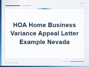 Nevada Hoa Home Business Variance Appeal Letter Example