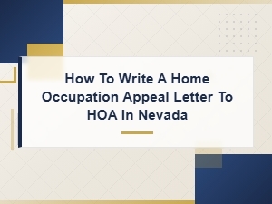 Nevada Hoa Home Occupation Appeal Letter Template