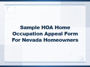 Appeal an Hoa Home Occupation Denial in Nevada