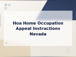 Hoa Home Occupation Appeal Process in Nevada