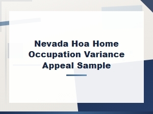 How to Appeal an Hoa Home Occupation Variance in Nevada