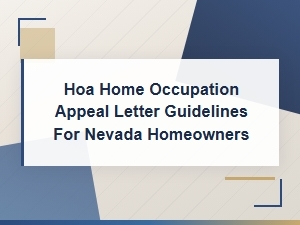 Nevada Hoa Home Occupation Appeal Letter Guide