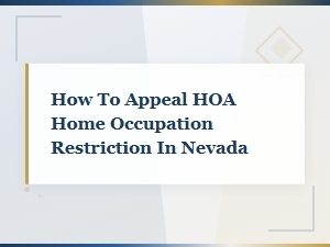 Appealing Hoa Home Occupation Rules in Nevada