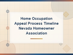 Nevada Hoa Home Occupation Appeal Process Guide